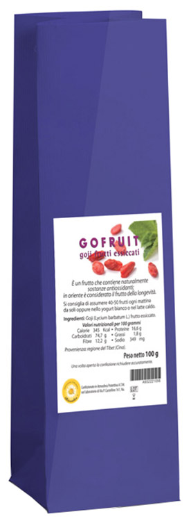 GOFRUIT GOJI FRUTTI ESSICCATI 100 G - Farmacia De Pasquale