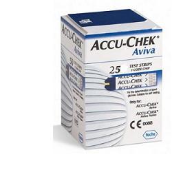 STRISCE MISURAZIONE GLICEMIA ACCU-CHEK AVIVA BRK RETAIL 25 PEZZI - Farmacia De Pasquale