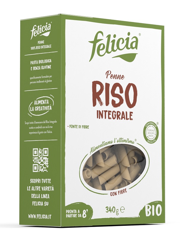 FELICIA BIO RISO INTEGRALE PENNE 340 G - Farmacia De Pasquale