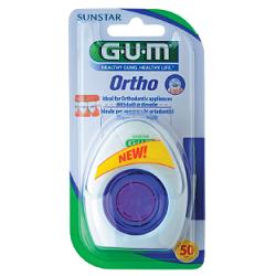 GUM ORTHO FLOSS FILO SPUGNOSO 50 PEZZI - Farmacia De Pasquale