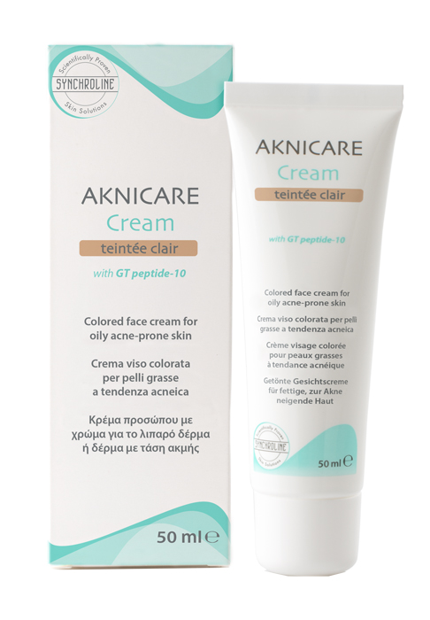 CREMA TRATTANTE COLORATA PER PELLE ACNEICA AKNICARE CREAM TEINTEE CLAIR TUBETTO 50 ML - Farmacia De Pasquale