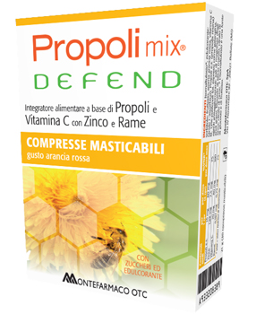 PROPOLI MIX DEFEND 30 COMPRESSE MASTICABILI GUSTO ARANCIA - Farmacia De Pasquale