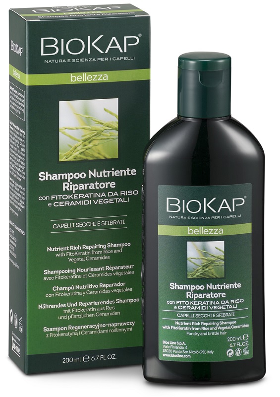 BIOKAP BELLEZZA SHAMPOO NUTRIENTE/RIPARATORE 200 ML BIOSLINE - Farmacia De Pasquale