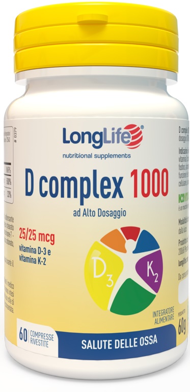 LONGLIFE D COMPLEX 1000 60 COMPRESSE - Farmacia De Pasquale
