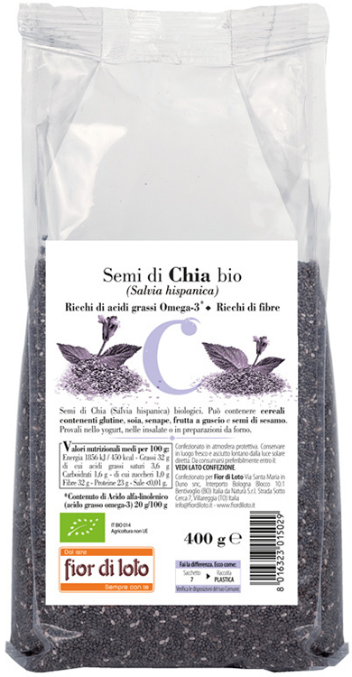 SEMI DI CHIA BIO 400 G - Farmacia De Pasquale