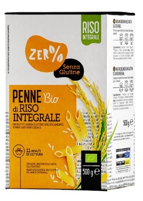 ZERO% GLUTINE PENNE DI RISO INTEGRALE SENZA GLUTINE BIO 500 G - Farmacia De Pasquale