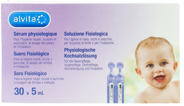 SOLUZIONE FISIOLOGICA ALVITA 30 FIALE X 5 ML - Farmacia De Pasquale