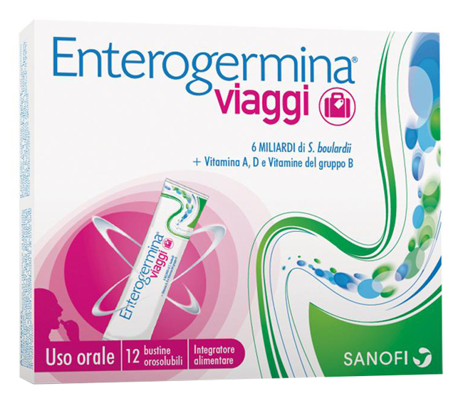 ENTEROGERMINA VIAGGI 12 BUSTINE OROSOLUBILI CONFEZIONE STANDARD - Farmacia De Pasquale