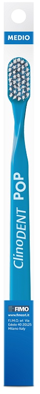CLINODENT POP BLU SPAZZOLINO DA DENTI MEDIO - Farmacia De Pasquale
