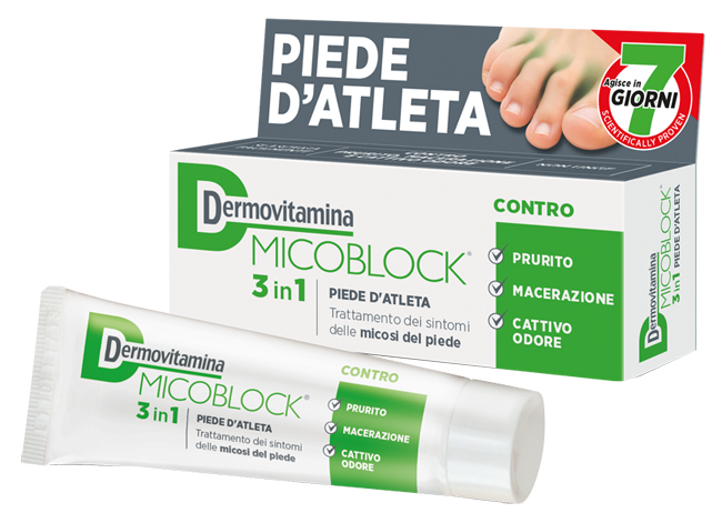DERMOVITAMINA MICOBLOCK 3 IN 1 PIEDE D'ATLETA 30 ML - Farmacia De Pasquale