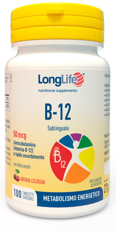 LONGLIFE B12 50MCG SUBLINGUALE 100 TAVOLETTE - Farmacia De Pasquale