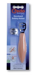 CREDO TAGLIACALLI DI SICUREZZA CROMATO CON 1 CLIP COLORE ALBICOCCA - Farmacia De Pasquale