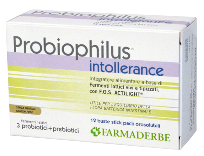 PROBIOPHILUS INTOLLERANCE 12 STICK PACK - Farmacia De Pasquale