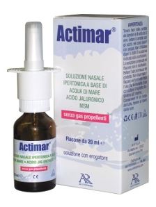 ACTIMAR SOLUZIONE NASALE SPRAY SALINA 3% CON ACIDO IALURONICO + MSM 20 ML CON EROGATORE - Farmacia De Pasquale