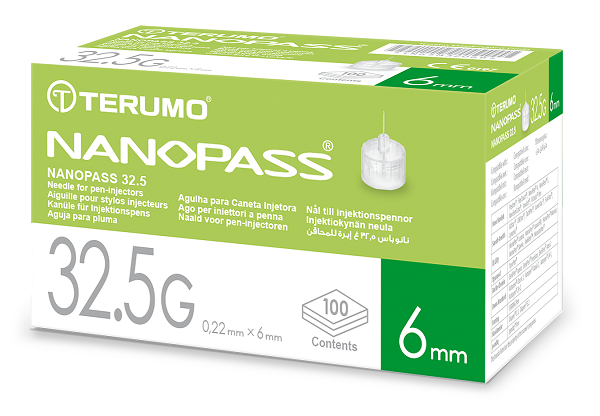 AGO PER PENNA DA INSULINA NANOPASS 32,5 GAUGE LUNGHEZZA 6 MM 100 PEZZI - Farmacia De Pasquale