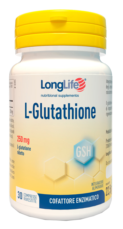 LONGLIFE L-GLUTATHIONE 250 MG 30 COMPRESSE - Farmacia De Pasquale