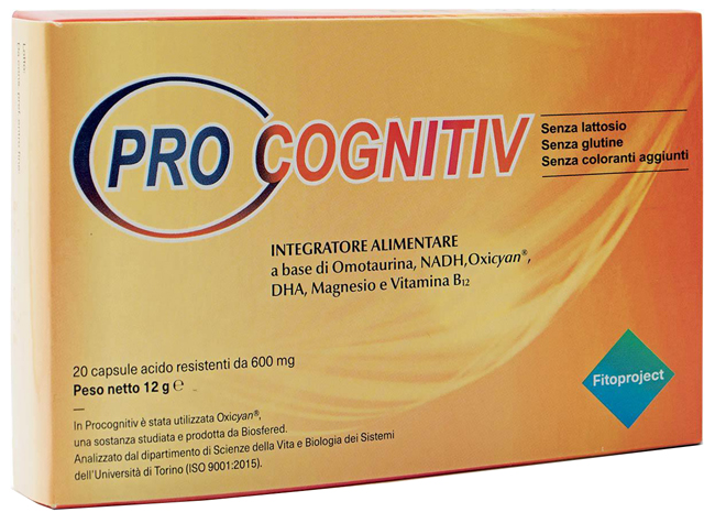 PROCOGNITIV 20 CAPSULE ACIDO RESISTENTI VEGETALI DA 600 MG - Farmacia De Pasquale