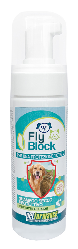 PETFORMANCE FLYBLOCK SHAMPOO SECCO CANI/GATTI 150 ML - Farmacia De Pasquale