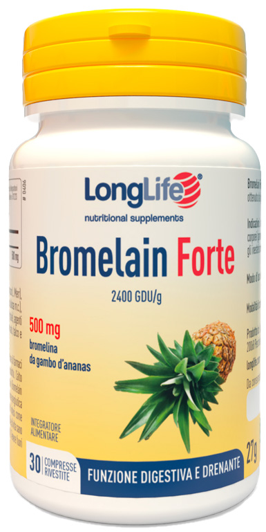 LONGLIFE BROMELAIN FORTE 30 COMPRESSE - Farmacia De Pasquale