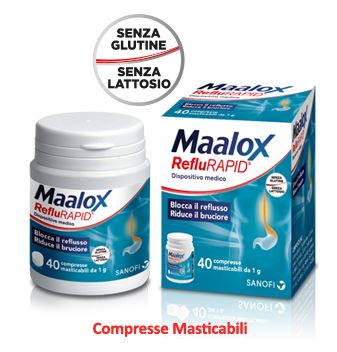 MAALOX REFLURAPID 40 COMPRESSE MASTICABILI - Farmacia De Pasquale