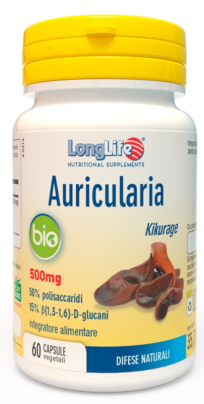LONGLIFE AURICULARIA BIO 60 CAPSULE - Farmacia De Pasquale