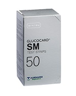 TEST STRIPS PER MISURAZIONE GLICEMIA GLUCOCARD SM 50 PEZZI - Farmacia De Pasquale