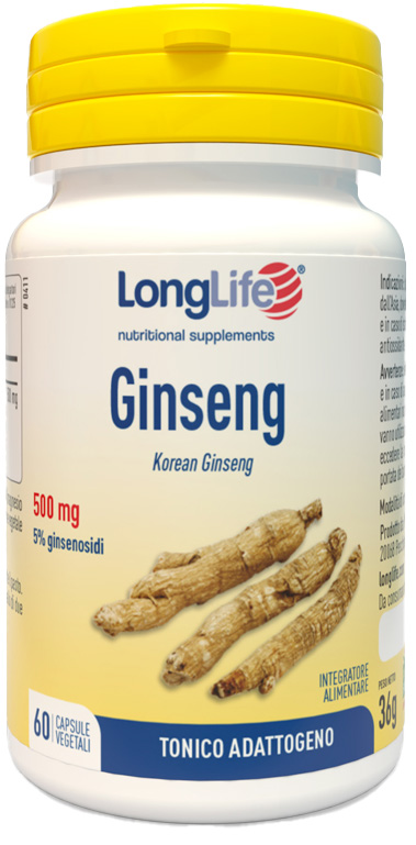 LONGLIFE GINSENG 5% 60 CAPSULE VEGETALI - Farmacia De Pasquale
