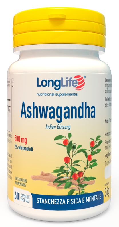 LONGLIFE ASHWAGANDHA 60 CAPSULE 500 MG - Farmacia De Pasquale