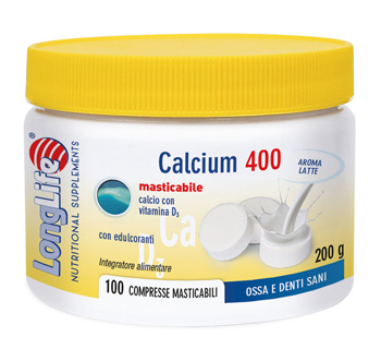 LONGLIFE CALCIUM 400 LATTE 100 COMPRESSE - Farmacia De Pasquale