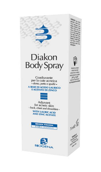 DIAKON BODY SPRAY COADIUVANTE CUTE ACNEICA DORSO PETTO E SPALLE 75 ML - Farmacia De Pasquale