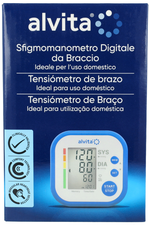 SFIGMOMANOMETRO DIGITALE DA BRACCIO ALVITA - Farmacia De Pasquale