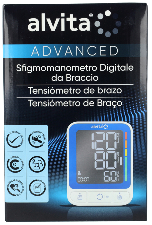 SFIGMOMANOMETRO DIGITALE DA BRACCIO ALVITA ADVANCED - Farmacia De Pasquale