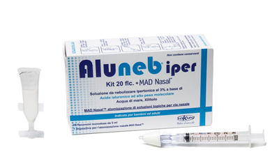 ALUNEB KIT SOLUZIONE IPERTONICA 3% 20 FLACONCINI + MAD NASAL ATOMIZZATORE - Farmacia De Pasquale