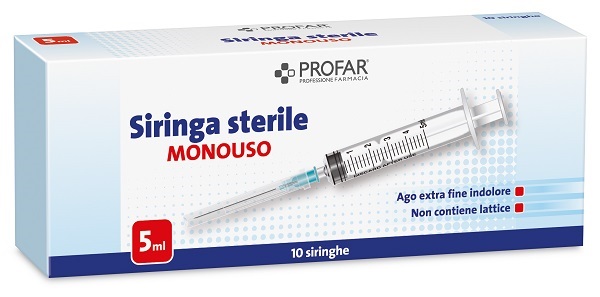 SIRINGA MONOUSO 5 ML PROFAR - Farmacia De Pasquale