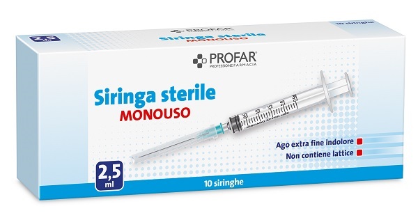 SIRINGA MONOUSO 2,5ML PROFAR - Farmacia De Pasquale