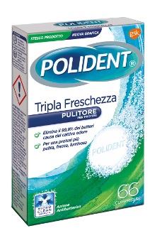 POLIDENT TRIPLA FRESCHEZZA 66 COMPRESSE - Farmacia De Pasquale