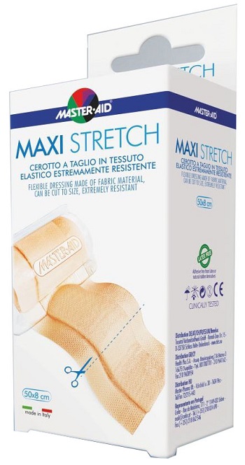 MASTER-AID STRETCH CEROTTO A TAGLIO IN TESSUTO ELASTICO RESISTENTE 50 X 8 CM - Farmacia De Pasquale