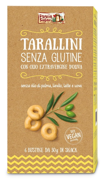 PUGLIA SAPORI TARALLINI CLASSICI CON OLIO EXTRAVERGINE DI OLIVA 6 PEZZI 30 G - Farmacia De Pasquale