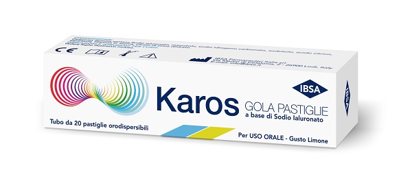 KAROS GOLA PASTIGLIE 20 PASTIGLIE ORODISPERSIBILI GUSTO LIMONE - Farmacia De Pasquale