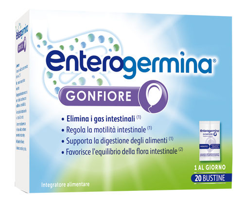 ENTEROGERMINA GONFIORE 20 BUSTINE BIPARTITE - Farmacia De Pasquale