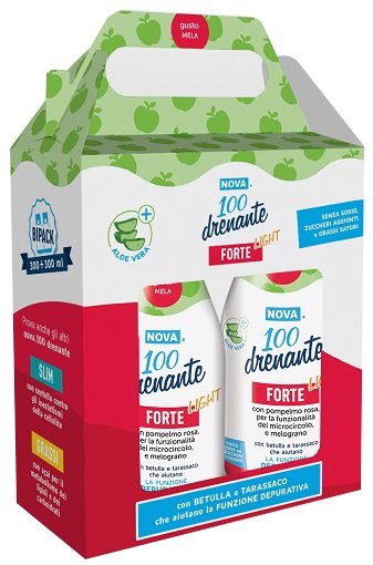 NOVA100 DRENANTE FORTE LIGHT CON ALOE 300+300 ML - Farmacia De Pasquale