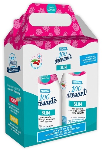 NOVA100 DRENANTE SLIM CON BACCHE DI GOJI 300 + 300 ML - Farmacia De Pasquale