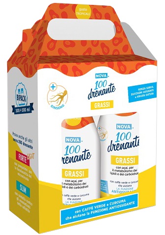 NOVA100 DRENANTE GRASSI CON GINSENG 300+300 ML - Farmacia De Pasquale