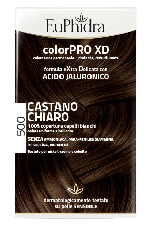 EUPHIDRA COLORPRO XD 500 CAST CHIARO GEL COLORANTE CAPELLI IN FLACONE + ATTIVANTE + BALSAMO + GUANTI - Farmacia De Pasquale