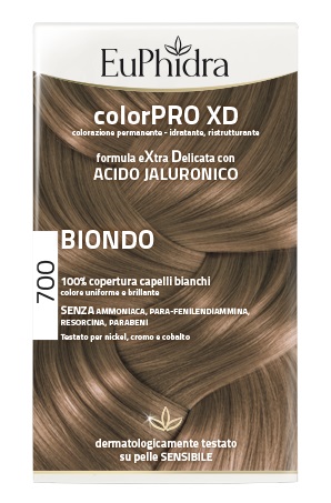 EUPHIDRA COLORPRO XD 700 BIONDO GEL COLORANTE CAPELLI IN FLACONE + ATTIVANTE + BALSAMO + GUANTI - Farmacia De Pasquale