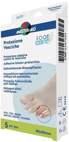 IDROCOLLOIDE MASTER-AID FOOTCARE VESCICHE DITA 60X20 MM 5 PEZZI A2 - Farmacia De Pasquale