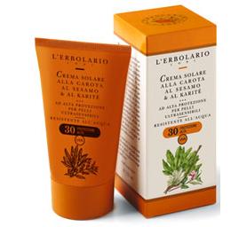 CREMA SOLARE CAROTA/SESAMO/KARITE' SPF30 125 ML - Farmacia De Pasquale