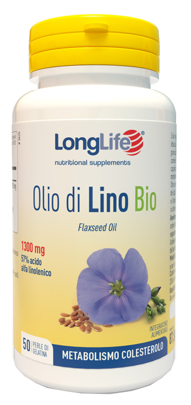LONGLIFE OLIO DI LINO BIO 50 PERLE DI GELATINA - Farmacia De Pasquale