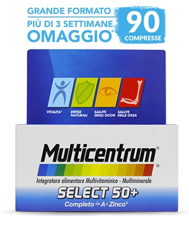 MULTICENTRUM SELECT 50+ 90 COMPRESSE - Farmacia De Pasquale
