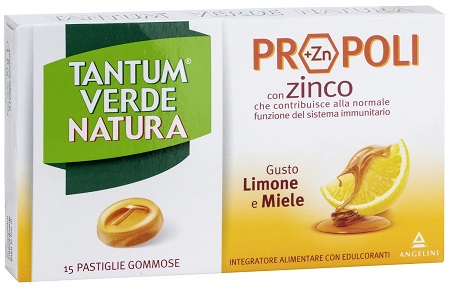 TANTUM VERDE NATURA 15 PASTIGLIE GOMMOSE LIMONE & MIELE - Farmacia De Pasquale
